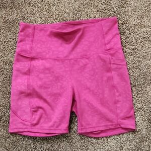 Nicole Miller Pink Leopard Biker Shorts Size Medium